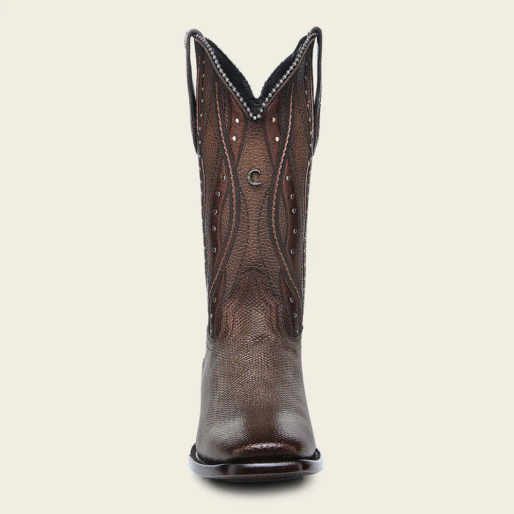 1F3ZKA - Cuadra copper western carunga skin rodeo boot for woman