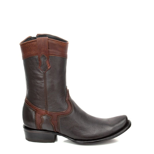 1J06MK - Cuadra mocha casual fashion cowhide leather ankle boots for men-Kuet.us