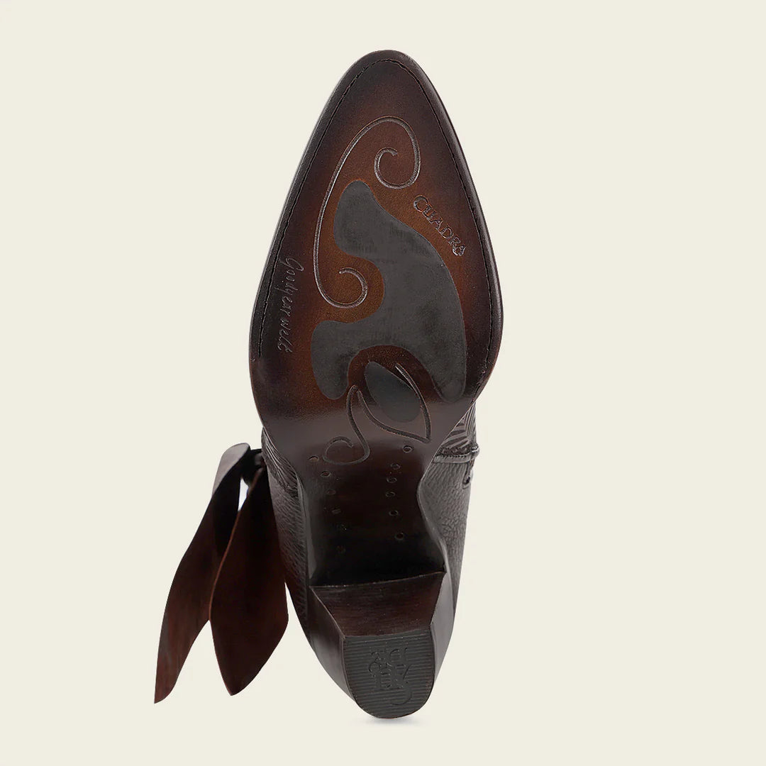 3F0PRS - Cuadra chocolate cowhide ankle boots for women