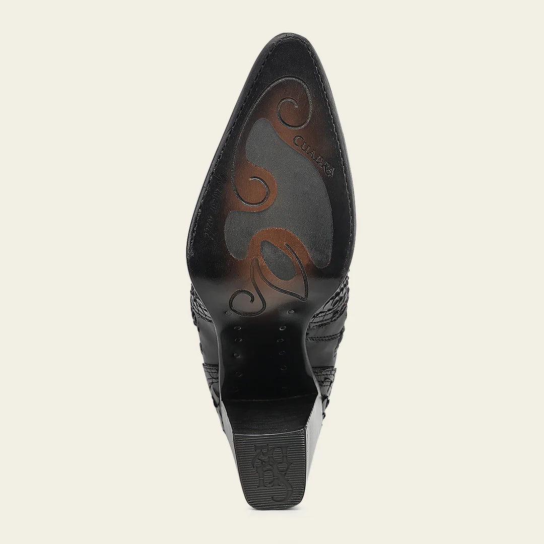 4I29PM- Cuadra chocolate python boots for women