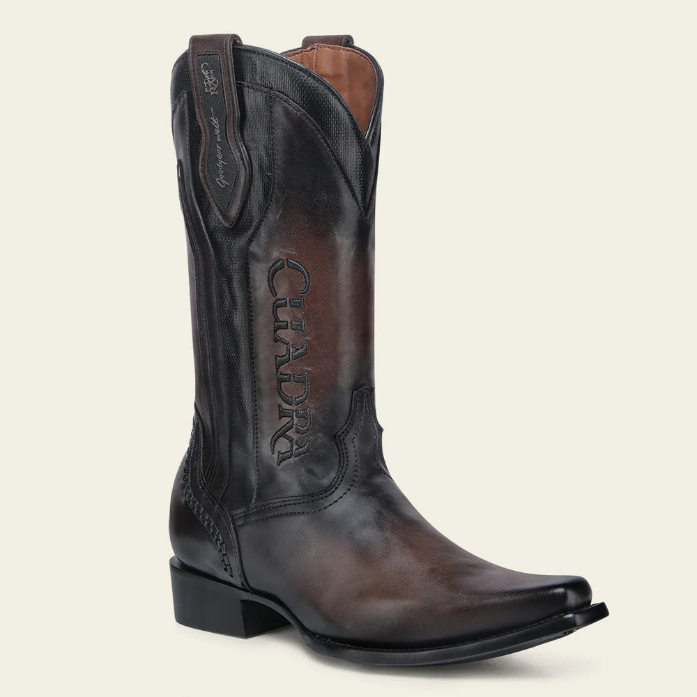 1B2TRS - Cuadra chocolate dress cowboy cowhide leather boots for men