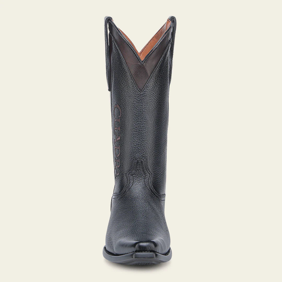 1B2TVE - Cuadra black dress cowboy deer leather boots for men