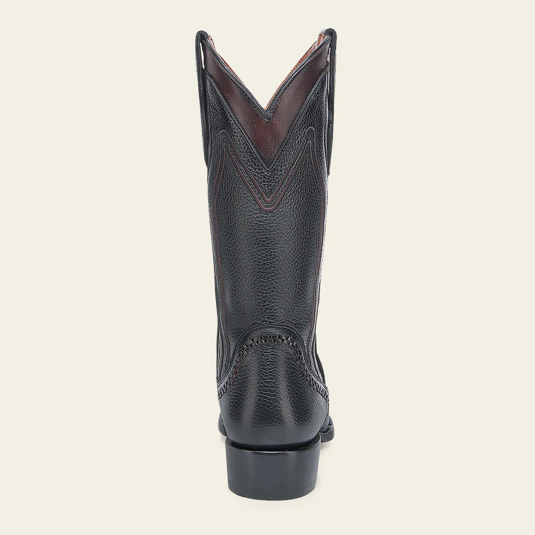1B2TVE - Cuadra black dress cowboy deer leather boots for men