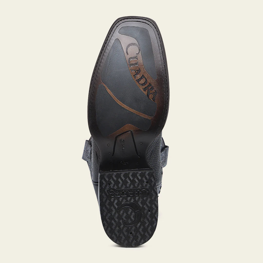 1F3XRS - Cuadra black western cowhide leather rodeo boot for woman
