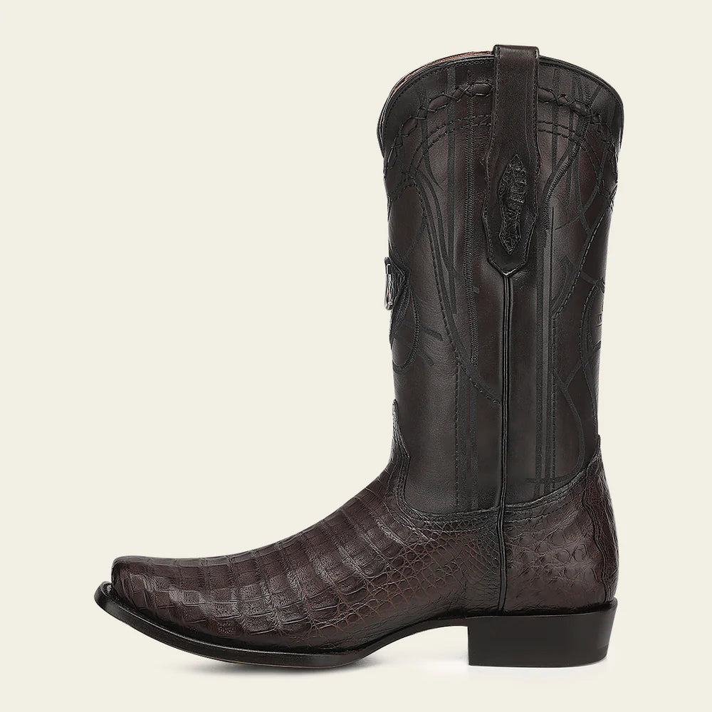1J1NFY - Cuadra chocolate dress cowboy caiman leather boots for men