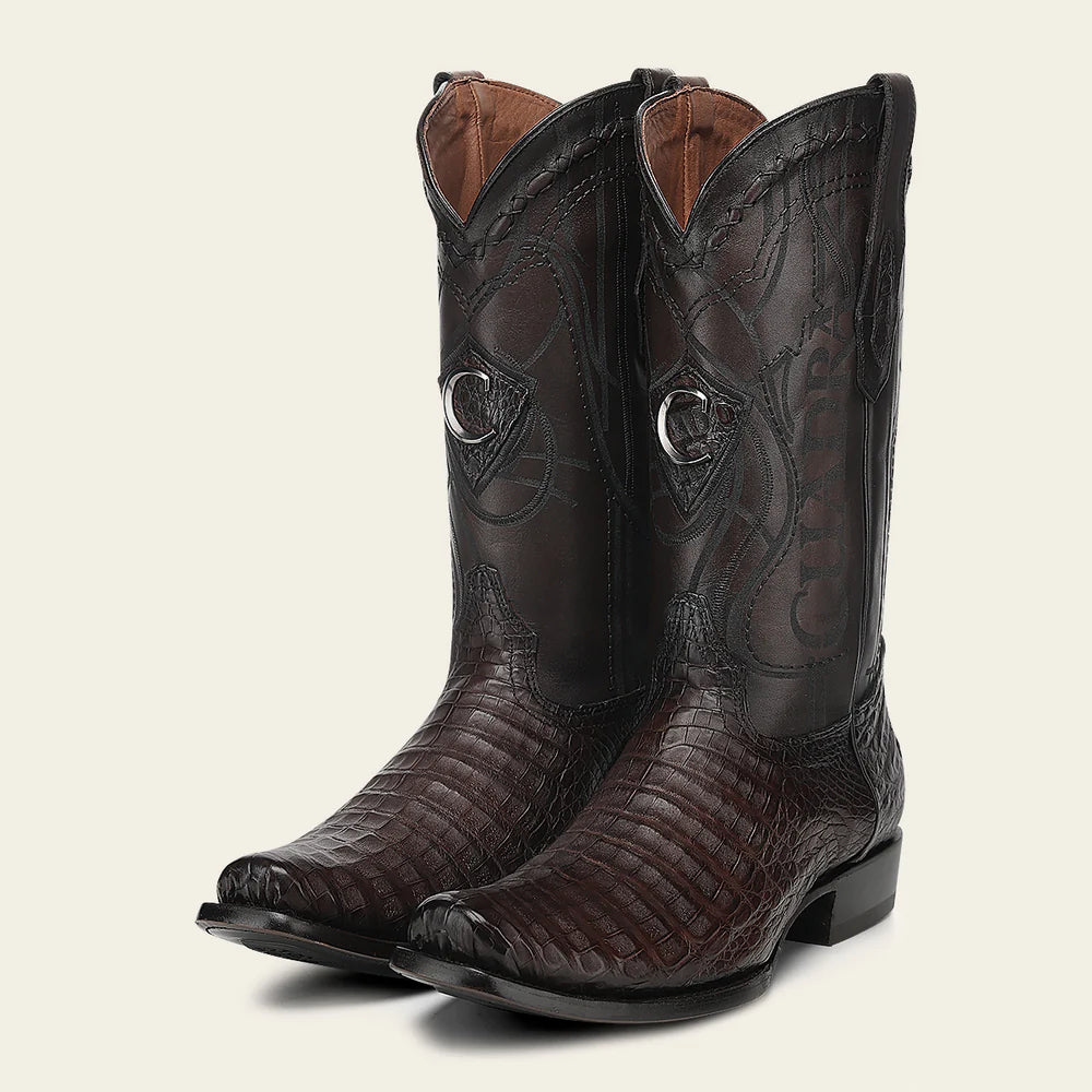 1J1NFY - Cuadra chocolate dress cowboy caiman leather boots for men