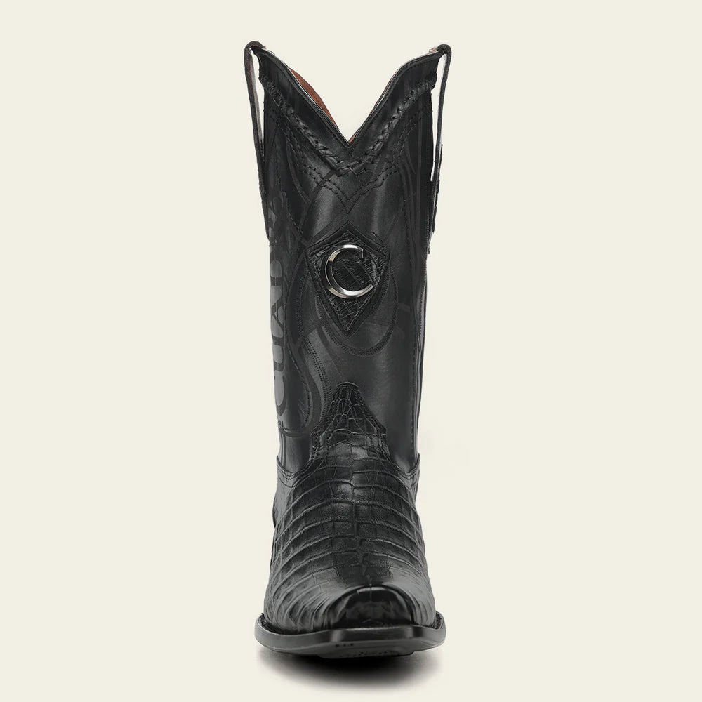 1J1NFY - Cuadra black dress cowboy caiman leather boots for men