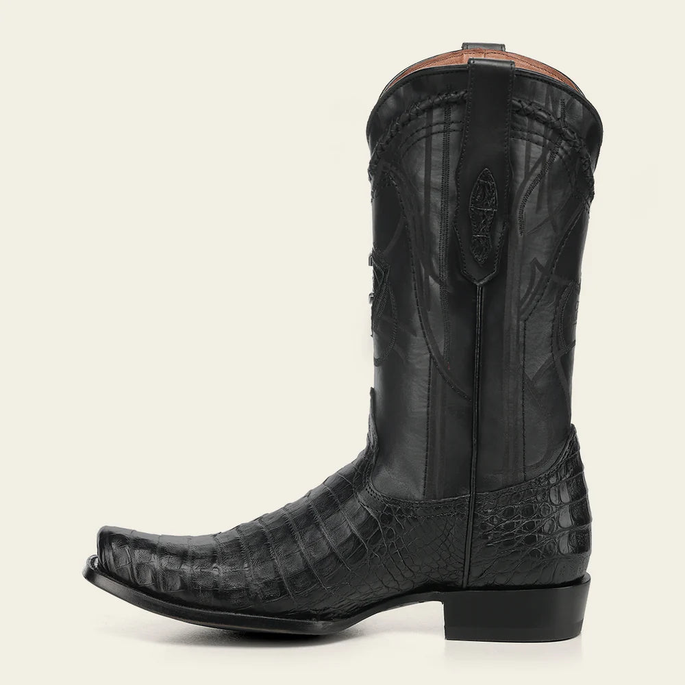 1J1NFY - Cuadra black dress cowboy caiman leather boots for men