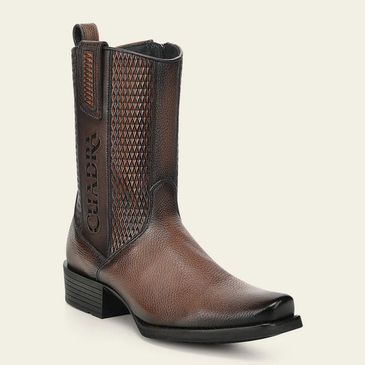 1J4HVE - Cuadra honey dress cowboy deer leather boots for men