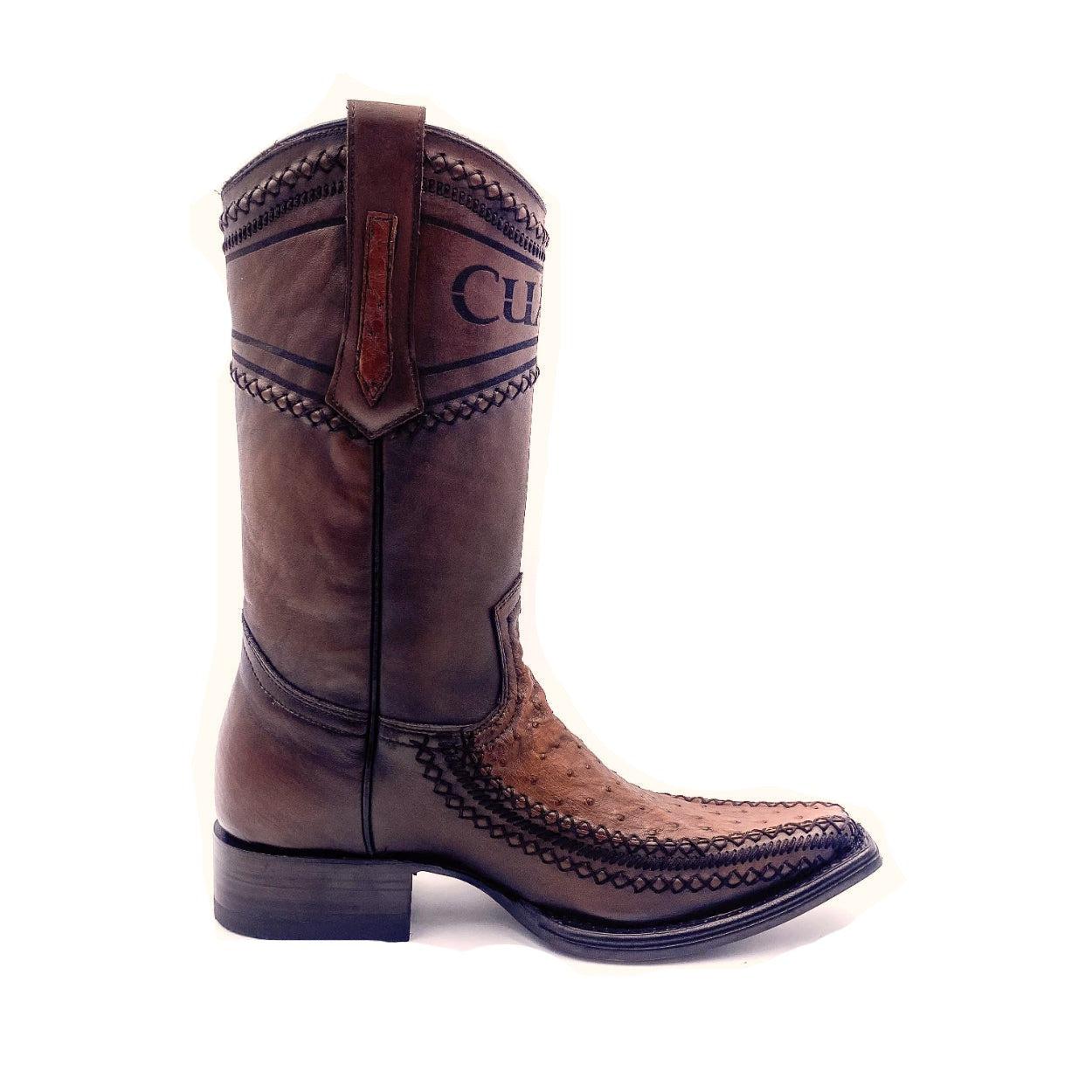 1B1AA1 - Cuadra honey casual fashion cowboy ostrich leather boots for men-Kuet.us