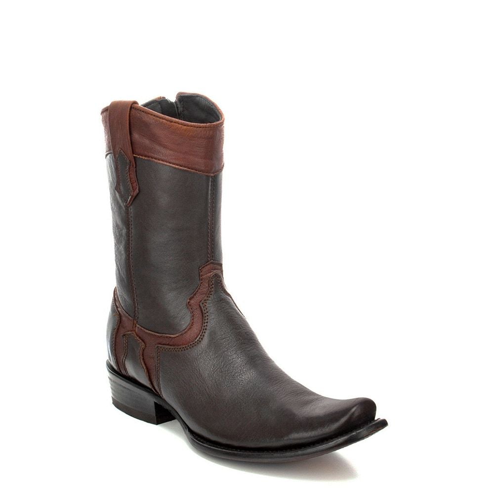 1J06MK - Cuadra mocha casual fashion cowhide leather ankle boots for men-Kuet.us