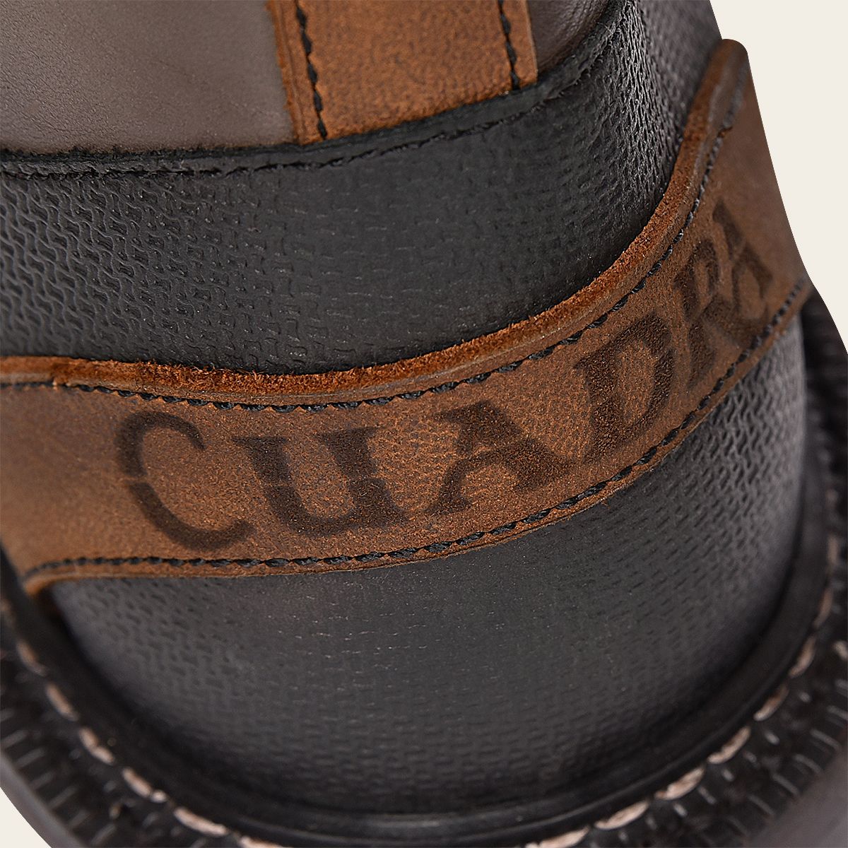 1J2ORS - Cuadra brown casual cowboy cowhide Chelsea ankle boots for men-Kuet.us