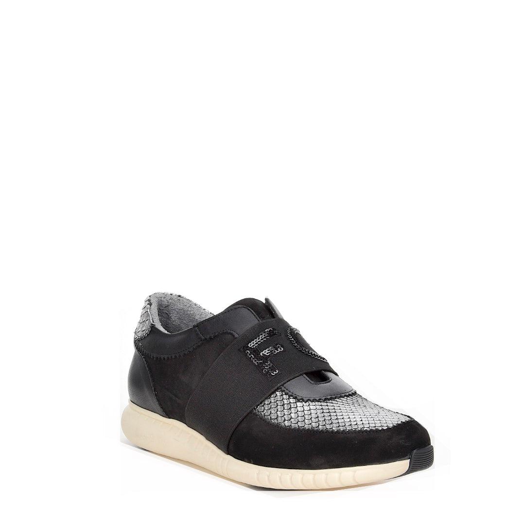 1L8PMVL - Cuadra black casual fashion python sneakers for women-Kuet.us