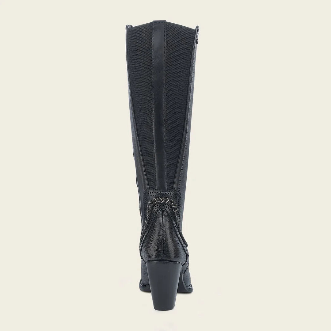 3F0RRS - Cuadra chocolate western cowgirl cowhide leather knee high boots for women