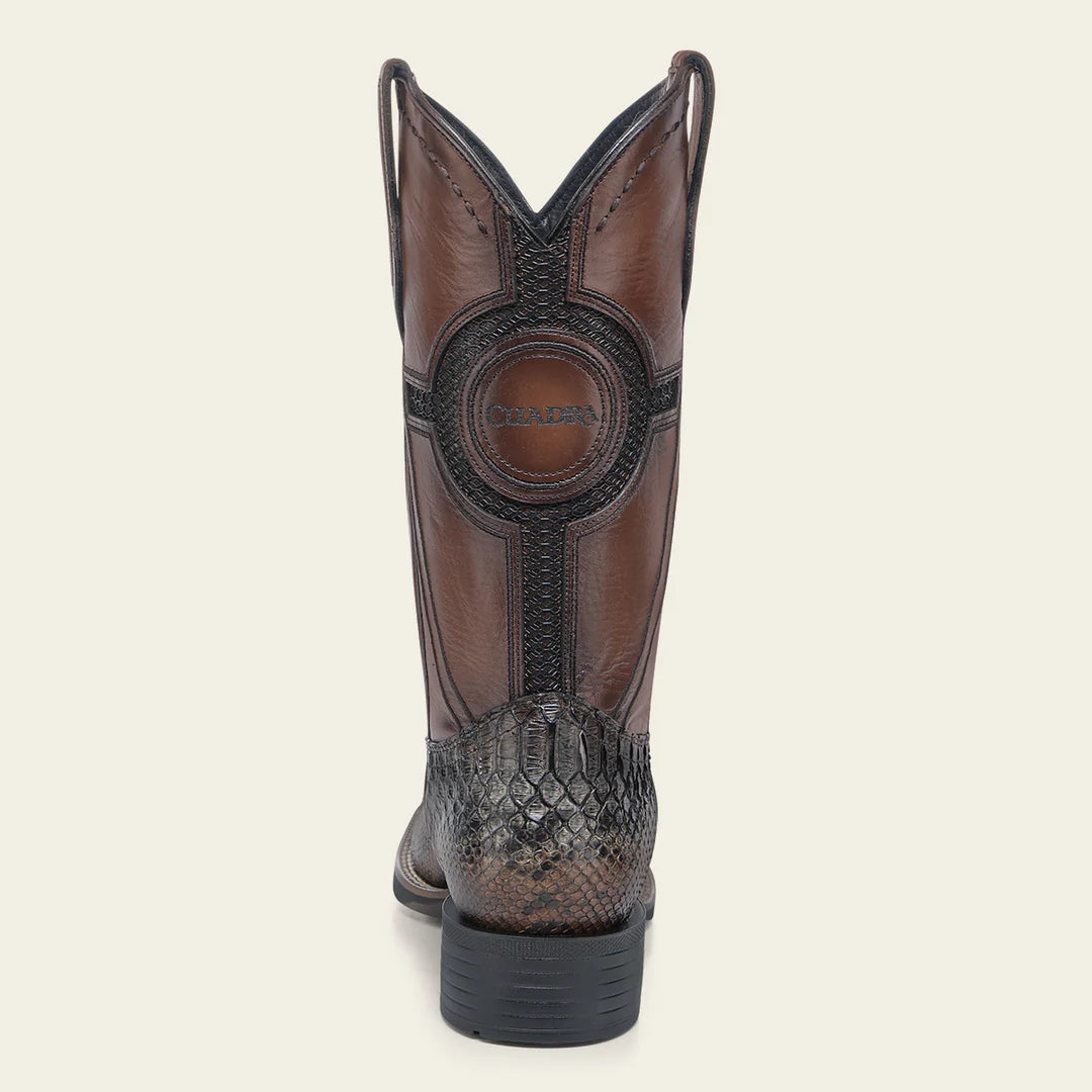 3Z2SPH - Cuadra honey western cowboy rodeo python boots for men