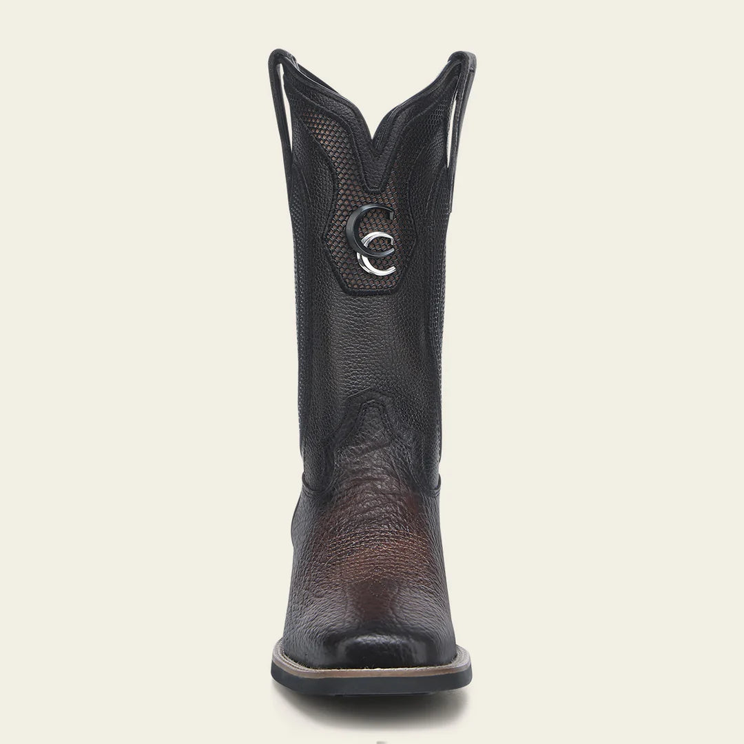 3Z2TBN - Cuadra chocolate western cowboy rodeo bison leather boots for men