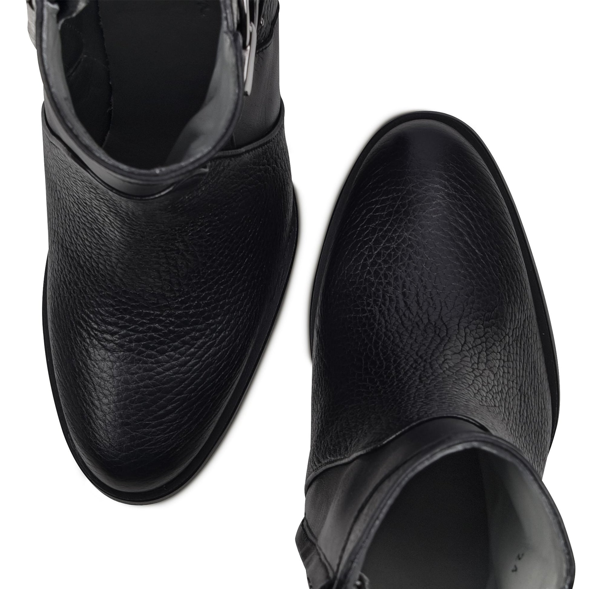 3G5VNTS - Franco Cuadra black casual fashion deer leather ankle boots for women-Kuet.us