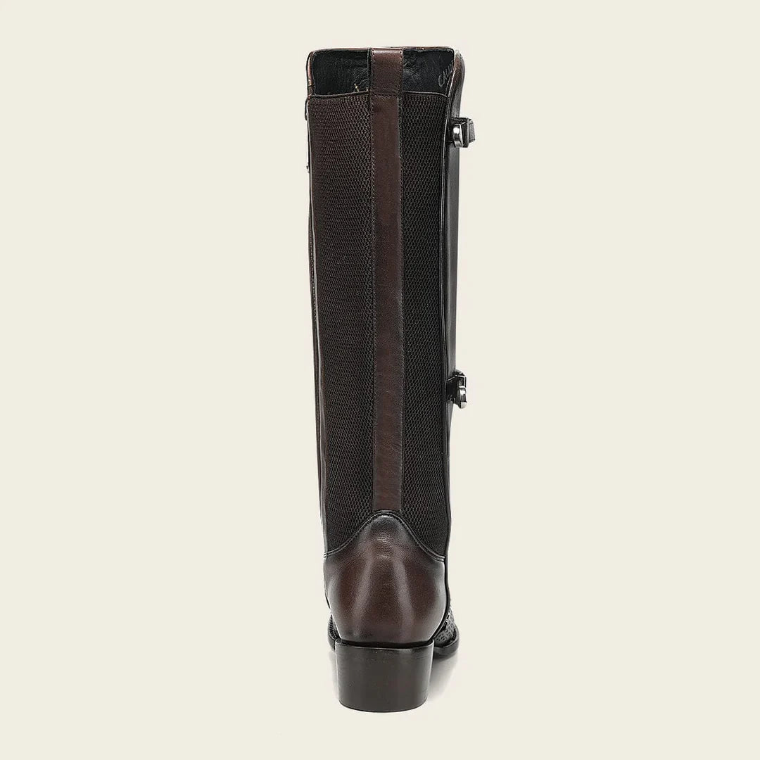 4X04RS - Cuadra brown casual fashion leather strapped tall boots for women