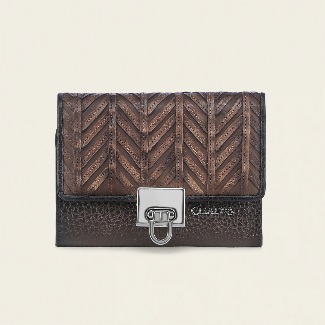 BD253RS - Cuadra natural casual fashion trifold wallet for woman