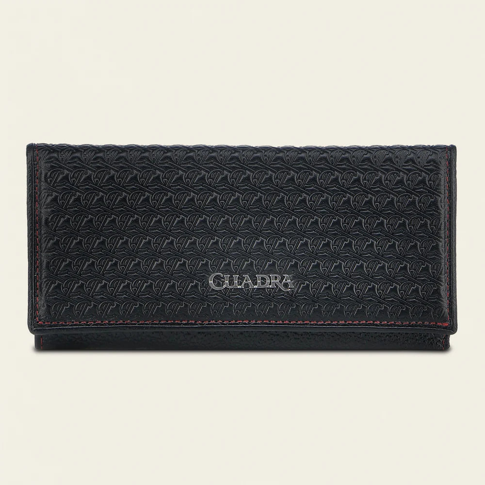 BD255RS- Cuadra black casual fashion bifold wallet clutch for woman