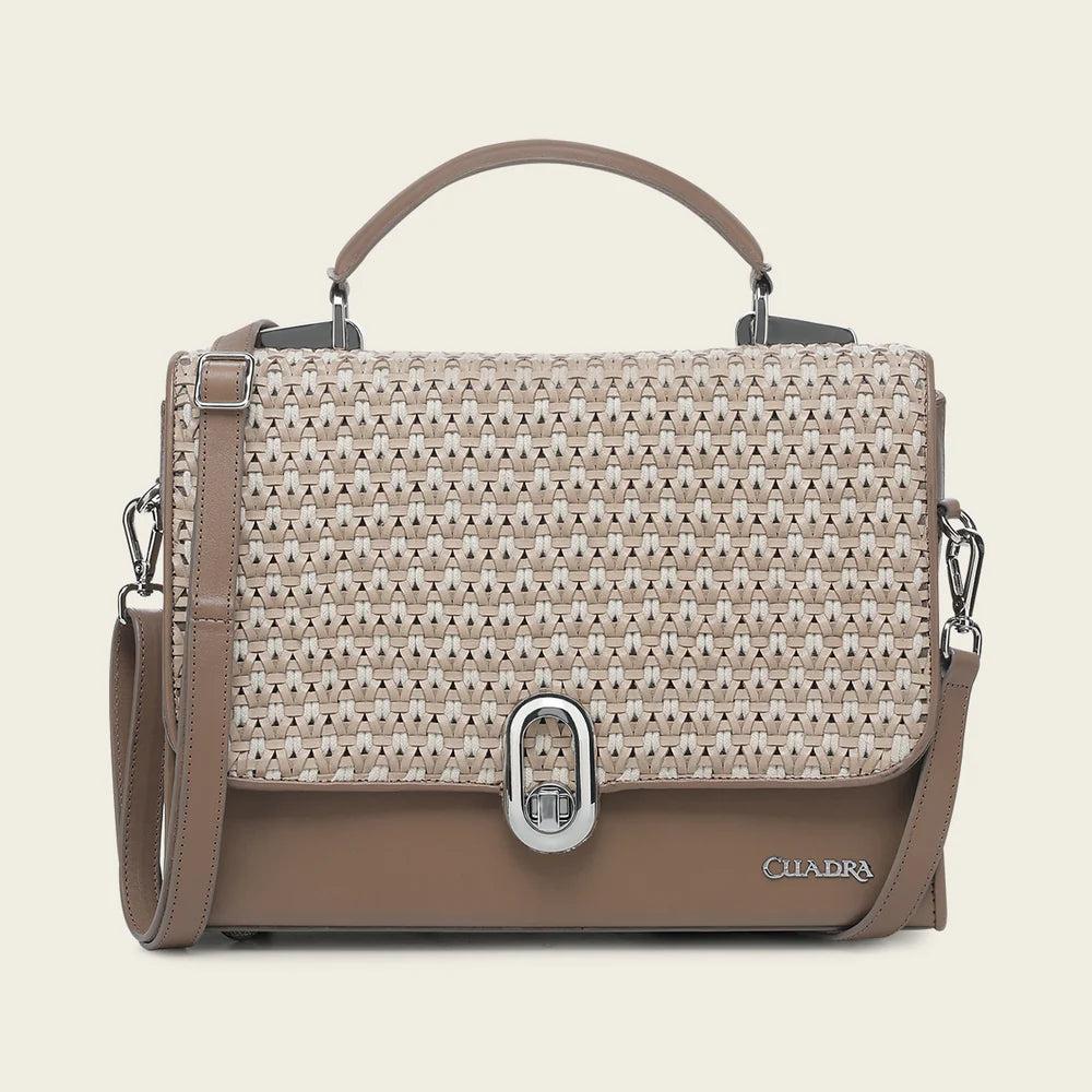 BOD2KRS - Cuadra almond fashion leather tote bag for women
