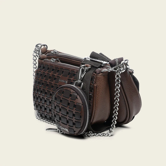 BOD3YRS - Cuadra brown casual fashion leather crossbody bag for women