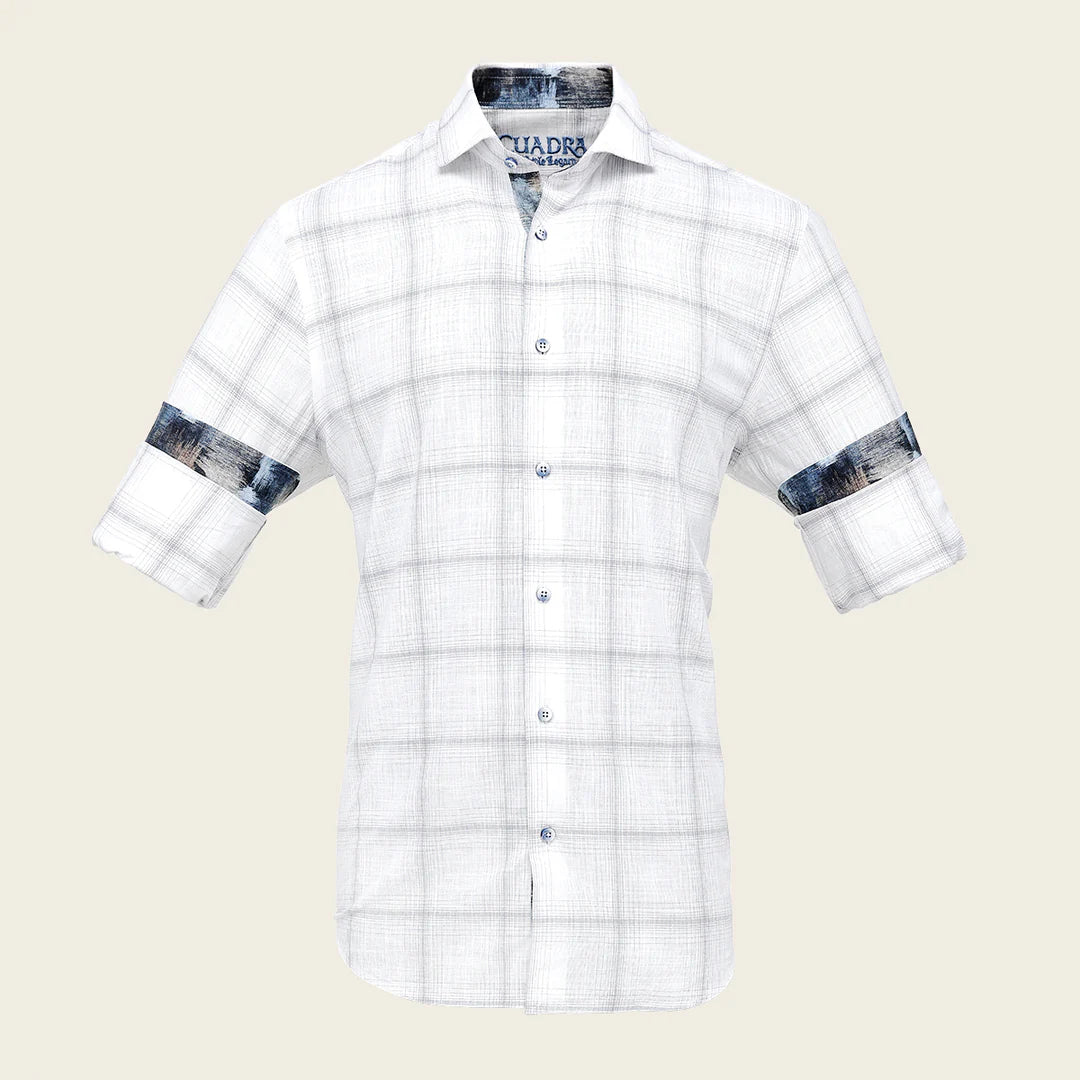 CM0W185 - White Cuadra Cotton Shirt for men