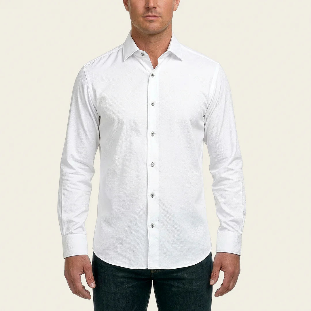 CMDS125 - Cuadra white casual fashion shirt for men
