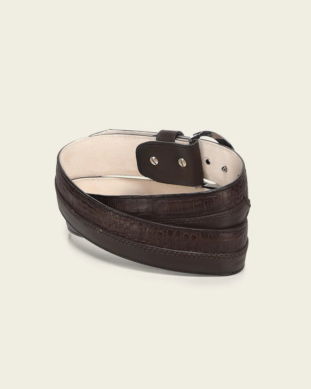 CS572FY - Cuadra brown western fashion caiman belt for men
