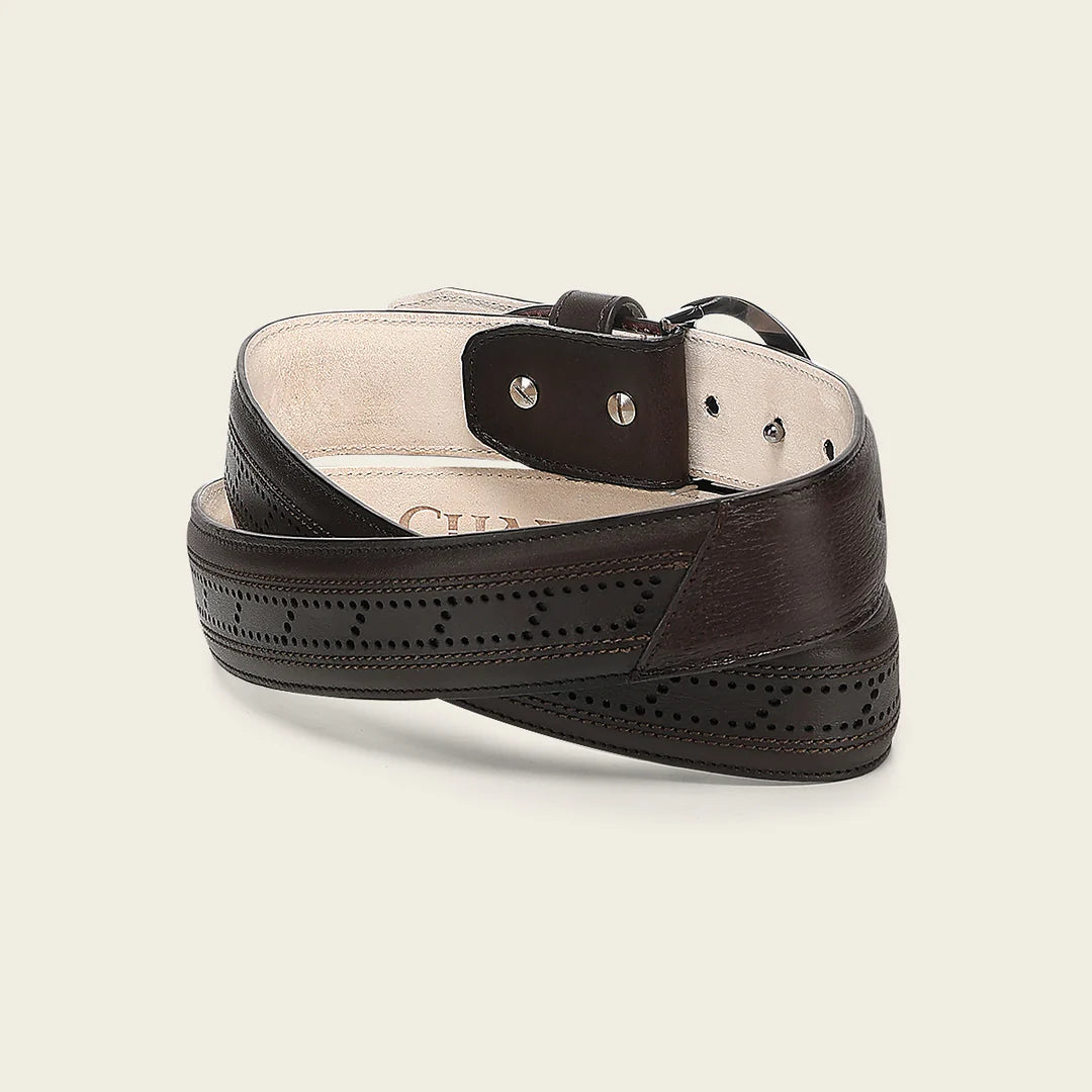CS576VE - Cuadra brown casual fashion cowhide leather belt for men