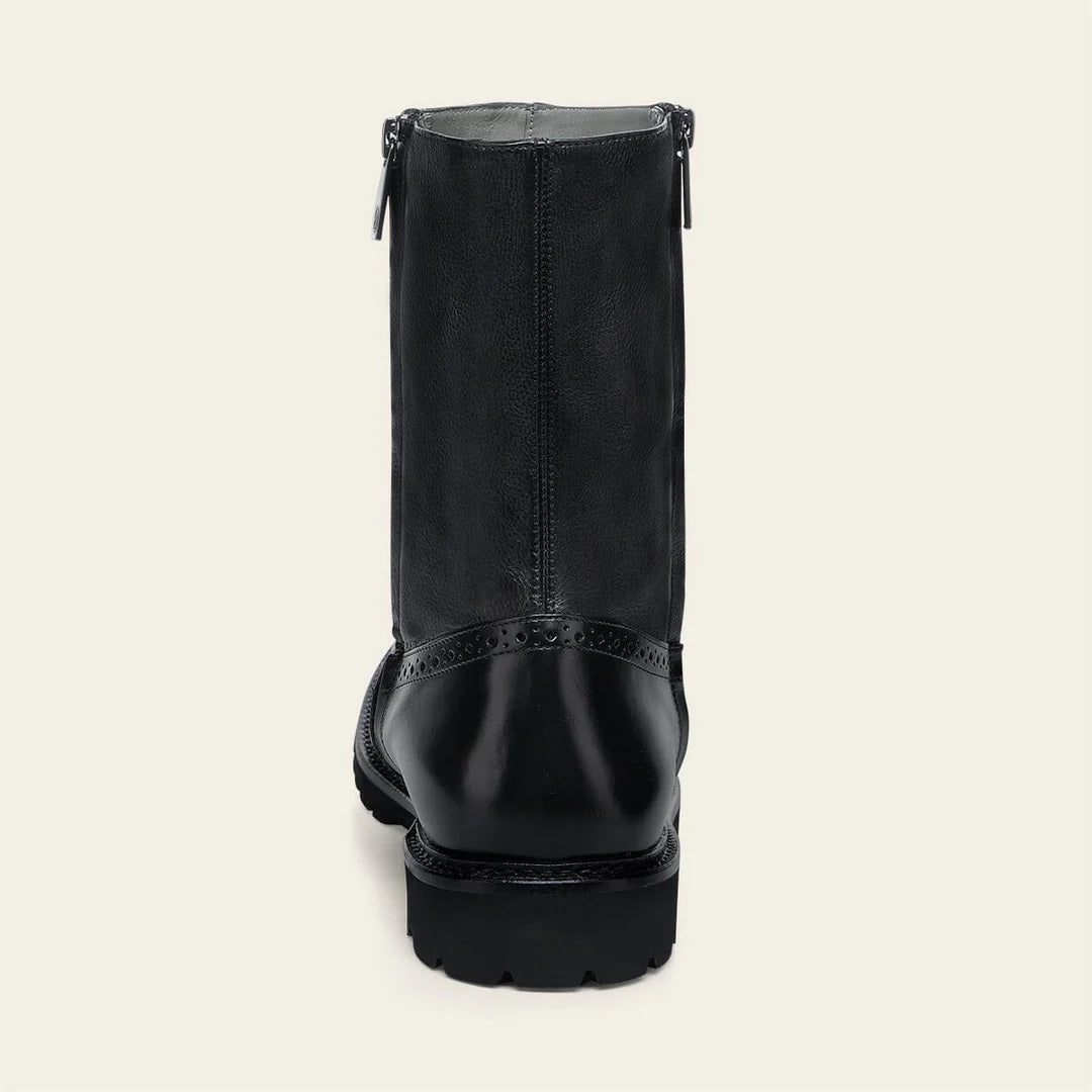 G11LPBI - Franco Cuadra black dress casual alligator leather ankle boots for men