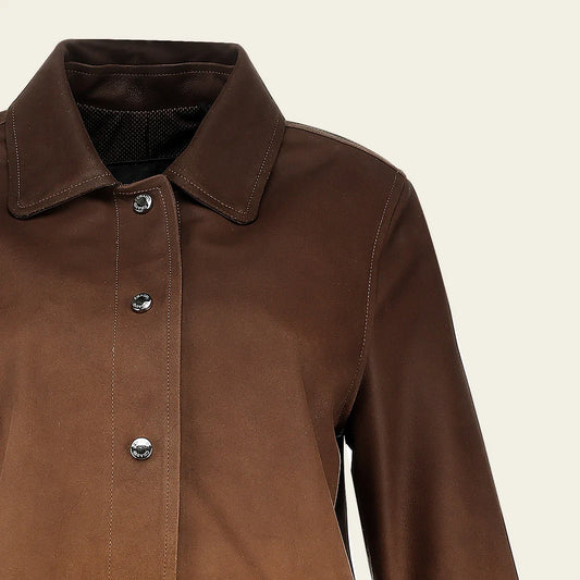 M374BOB - Cuadra honey dress casual fashion leather jacket for women