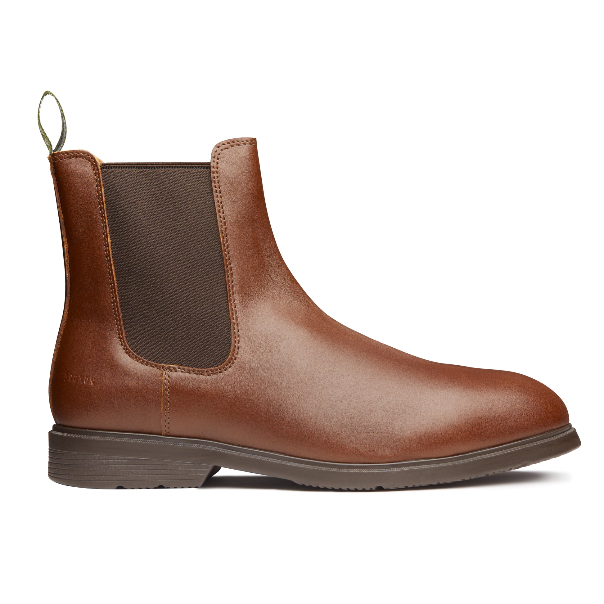 Proxon - Slim fit Brown Chelsea Steel Toe Safety Boots for Men