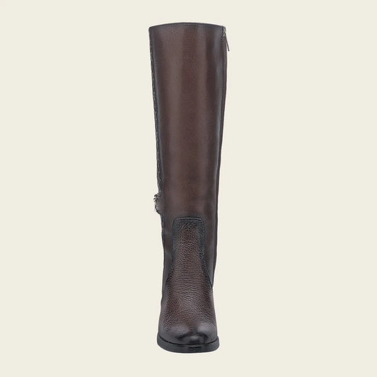 T40VNRS - Cuadra brown western cowgirl cowhide leather boots for women