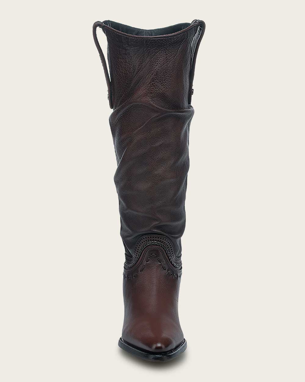 4Q18RS - Cuadra chocolate western cowgirl cowhide leather boots for women