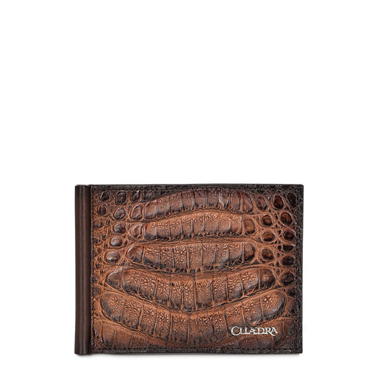 B3043FL - Cuadra brown casual fashion leather bi fold wallet for men-Kuet.us