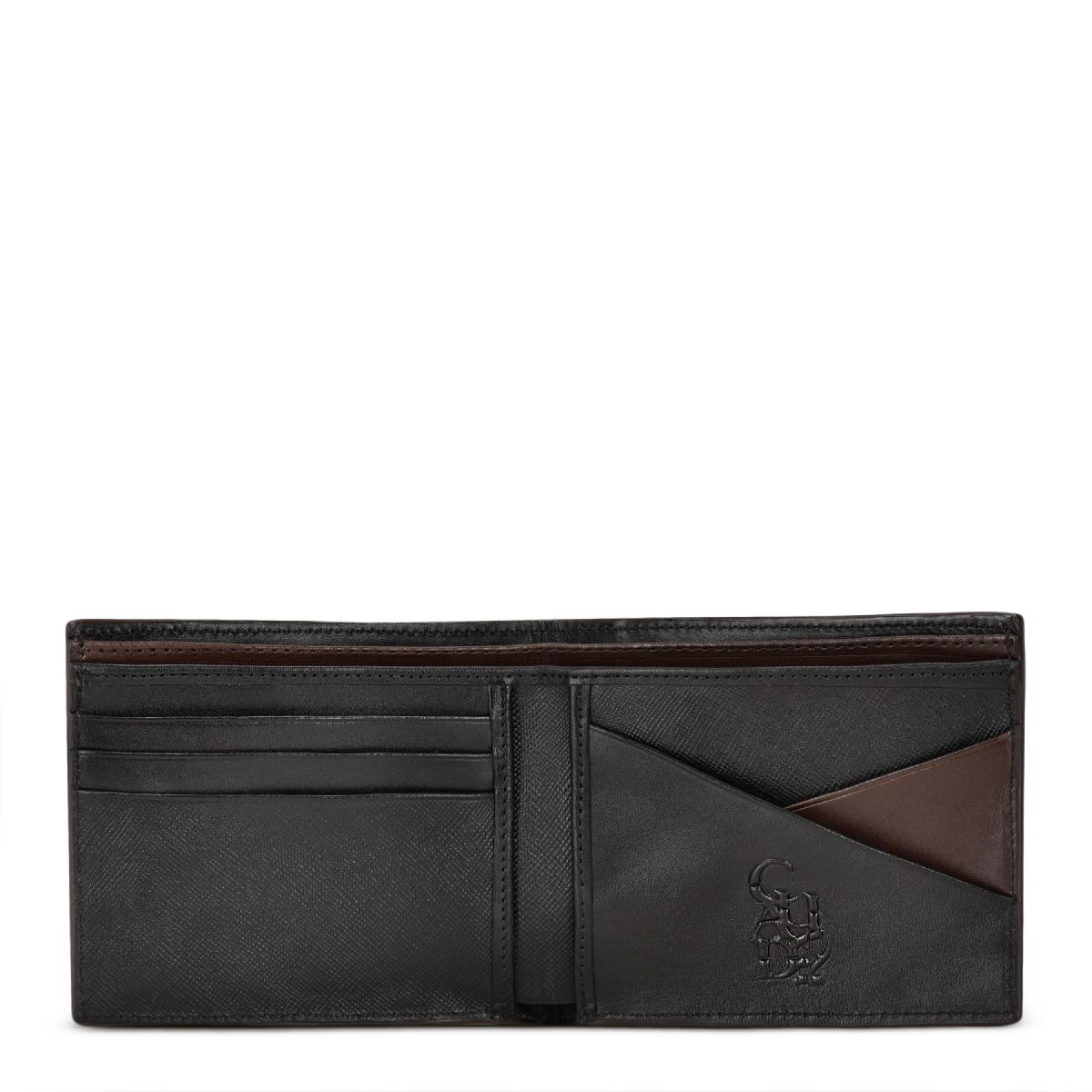 BC003NL - Cuadra brown classic niloticus exotic bifold wallet for men.-Kuet.us