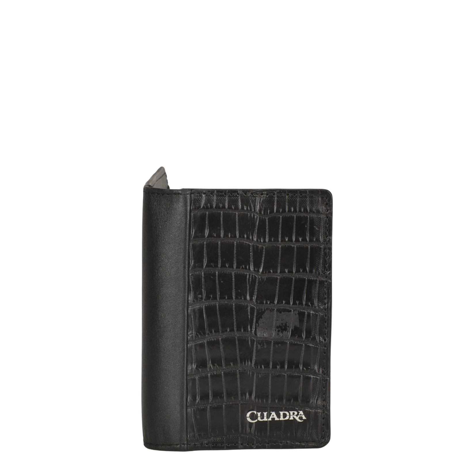 BC011NL - Cuadra black exotic wallet in niloticus leather for men-Kuet.us