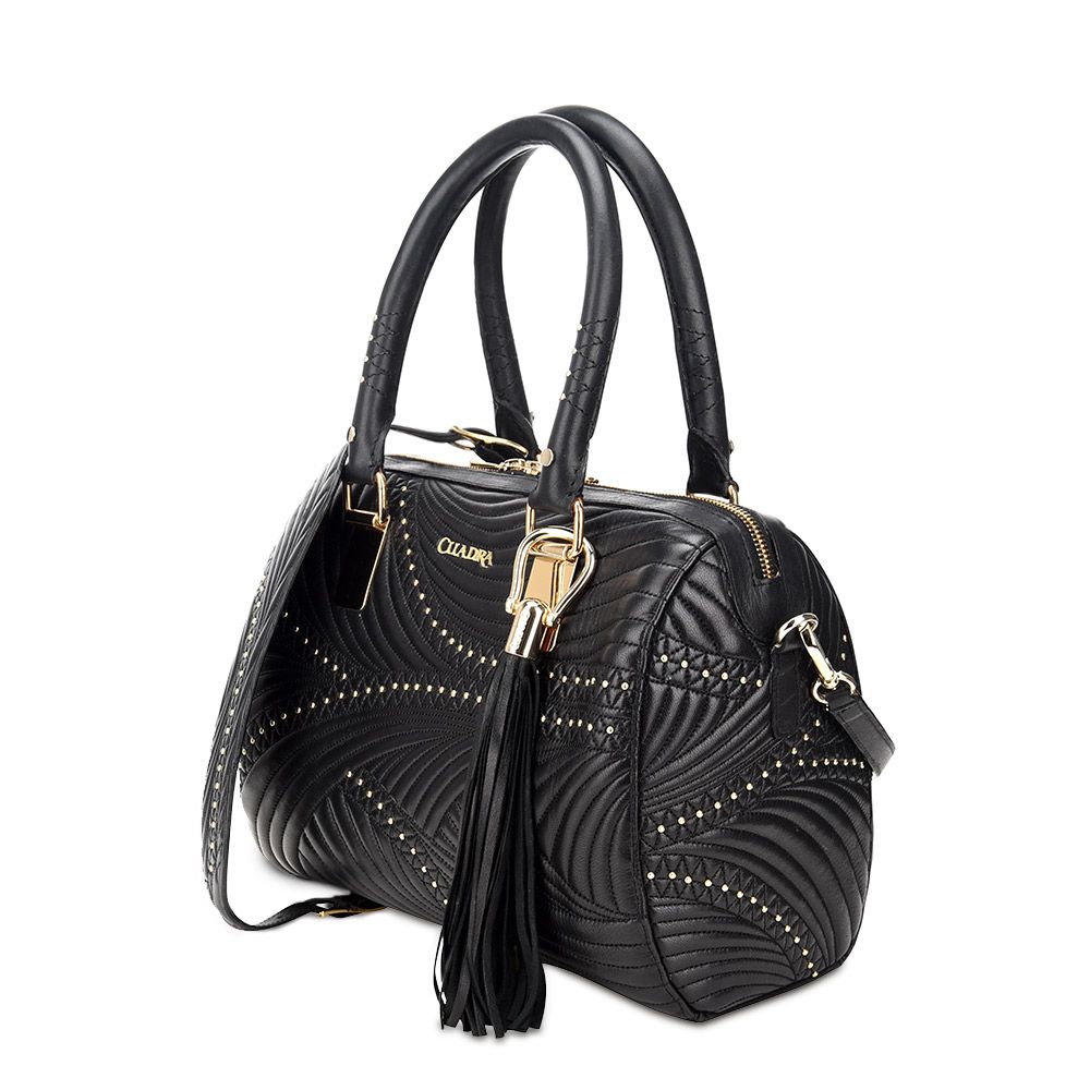 BO337BR - Cuadra black fashion leather purse handbag for women-Kuet.us