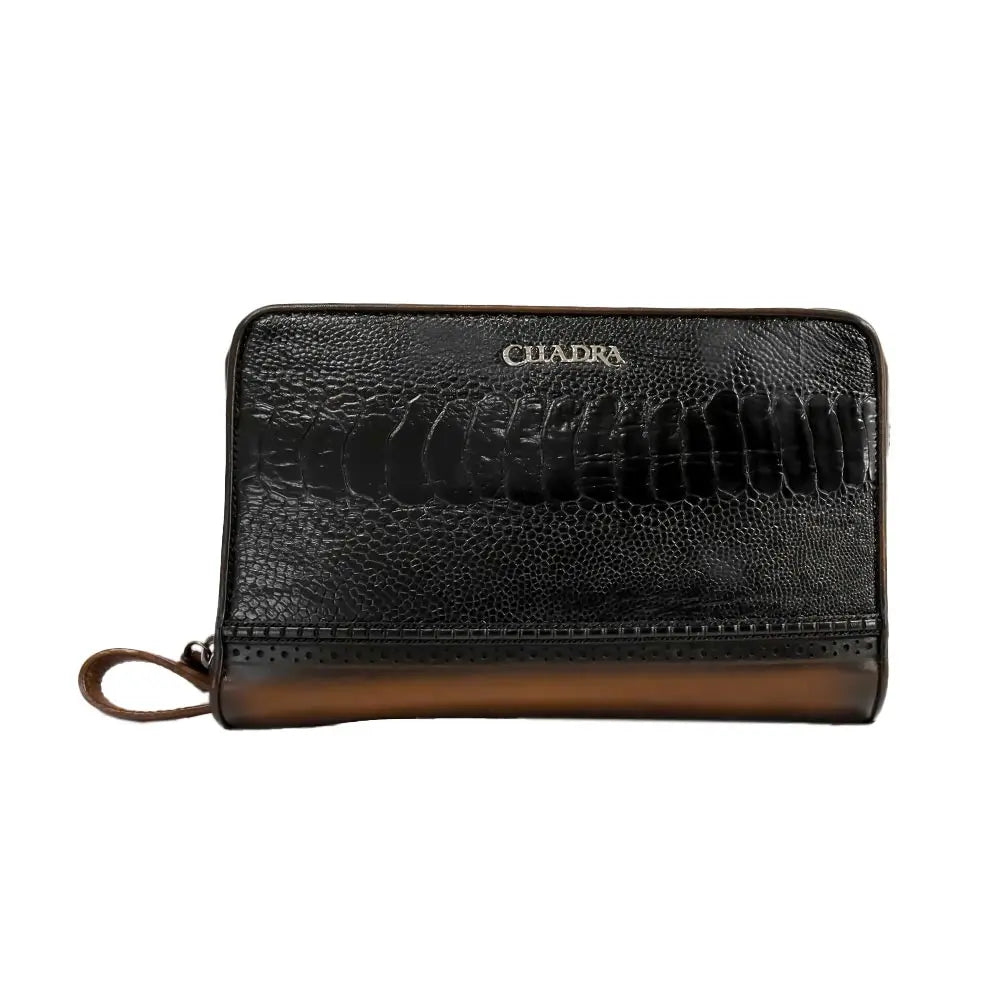BOC00PA - CUADRA BAG OSTRICH LEG COWHIDE BLACK-Kuet.us