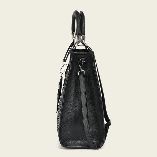 BOD0DPH - Cuadra black dress fashion python totebag for women-Kuet.us