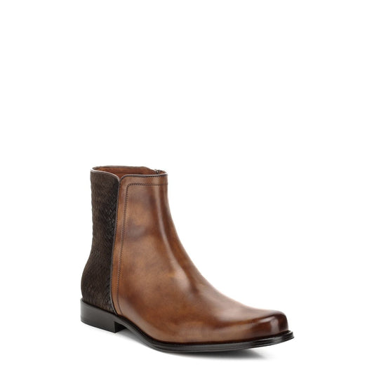 G23TVUE - Cuadra maple dress casual calfskin leather ankle boots for men-Kuet.us