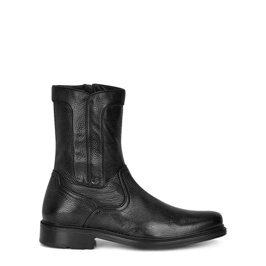 G93VNVN - Cuadra Black casual fashion deer leather ankle booties for men-Kuet.us