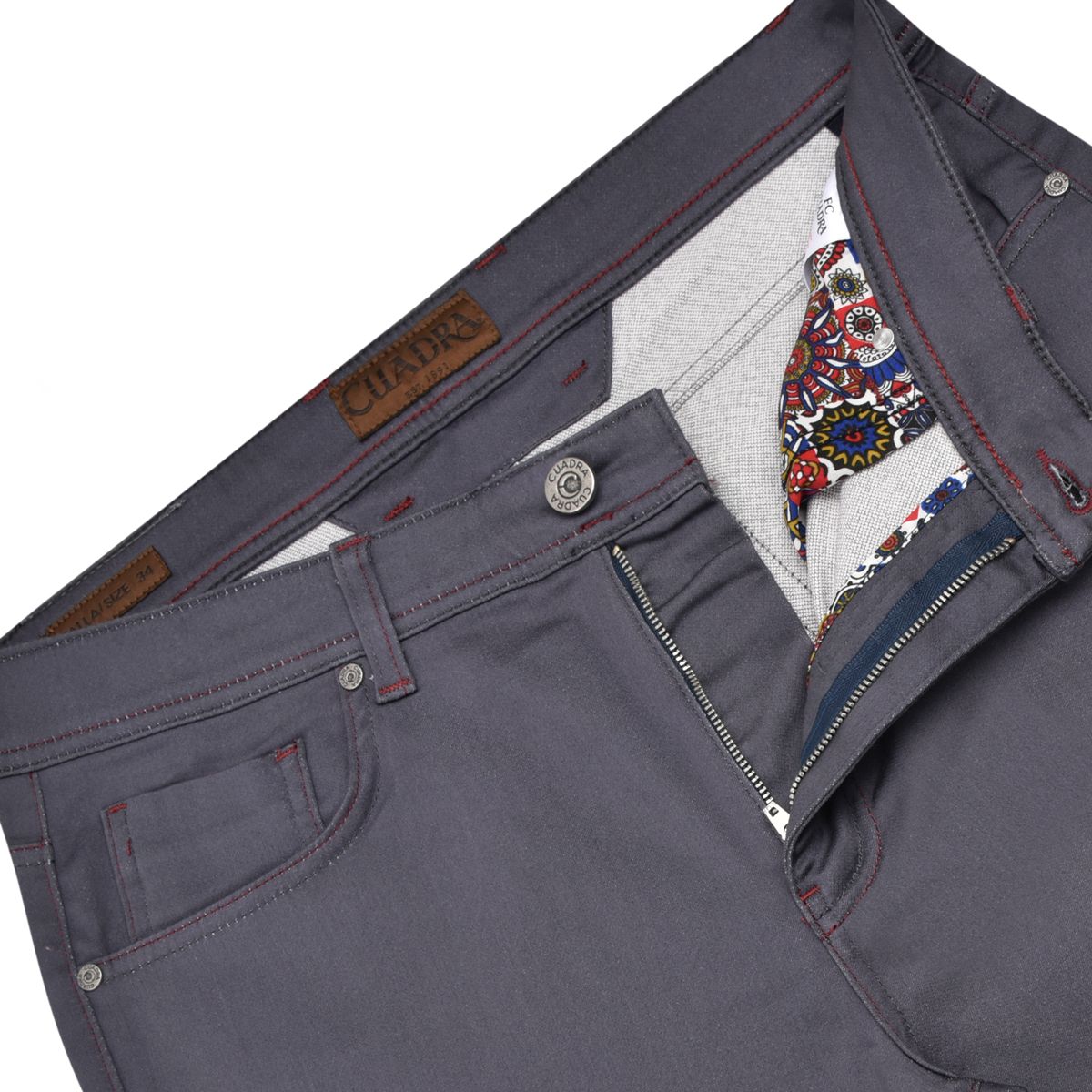 JN1LP23 - Cuadra slate grey ultimate comfort stretch denim jeans for men-Kuet.us