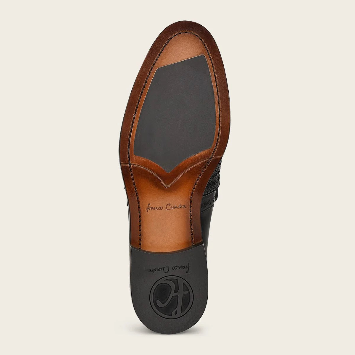 Q94TEBU - Black fashion casual woven leather loafer shoe for men