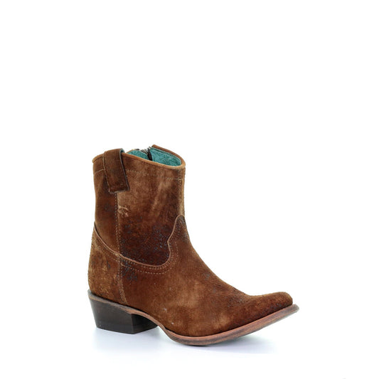 C1064 - Corral tan fashion western lambskin ankle boots for women-Kuet.us